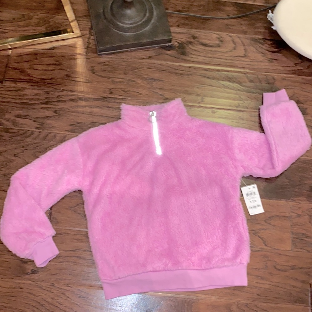 Ideology pullover sweater longsleeve furry soft mock collar jacket pink S (7/8) - Picture 1 of 11